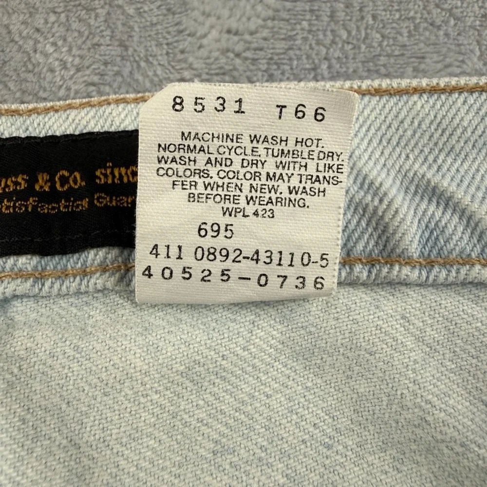 Vintage Levis Silvertab Jeans Mens 34x30 Blue Straight Narrow Light Wash Denim